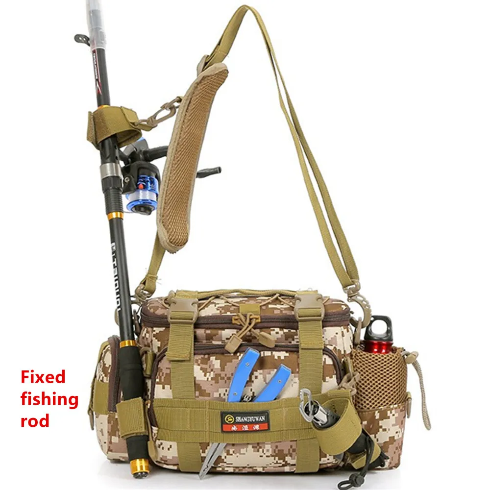 Fishing Waist Bag Shoulder Messenger Pack Fish Rod Gear Bags Tablet CP Storage Box Travel Package Toolkit Handbag Chest Backpack