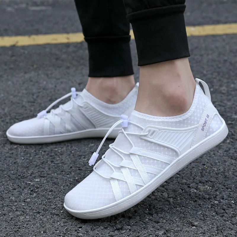 

Men's Sneakers Unisex Breathable Knitted Mesh Adjustable Elastic Band Gym Shoes Casual Soft Sole Non-slip Walking Jogging Shoes