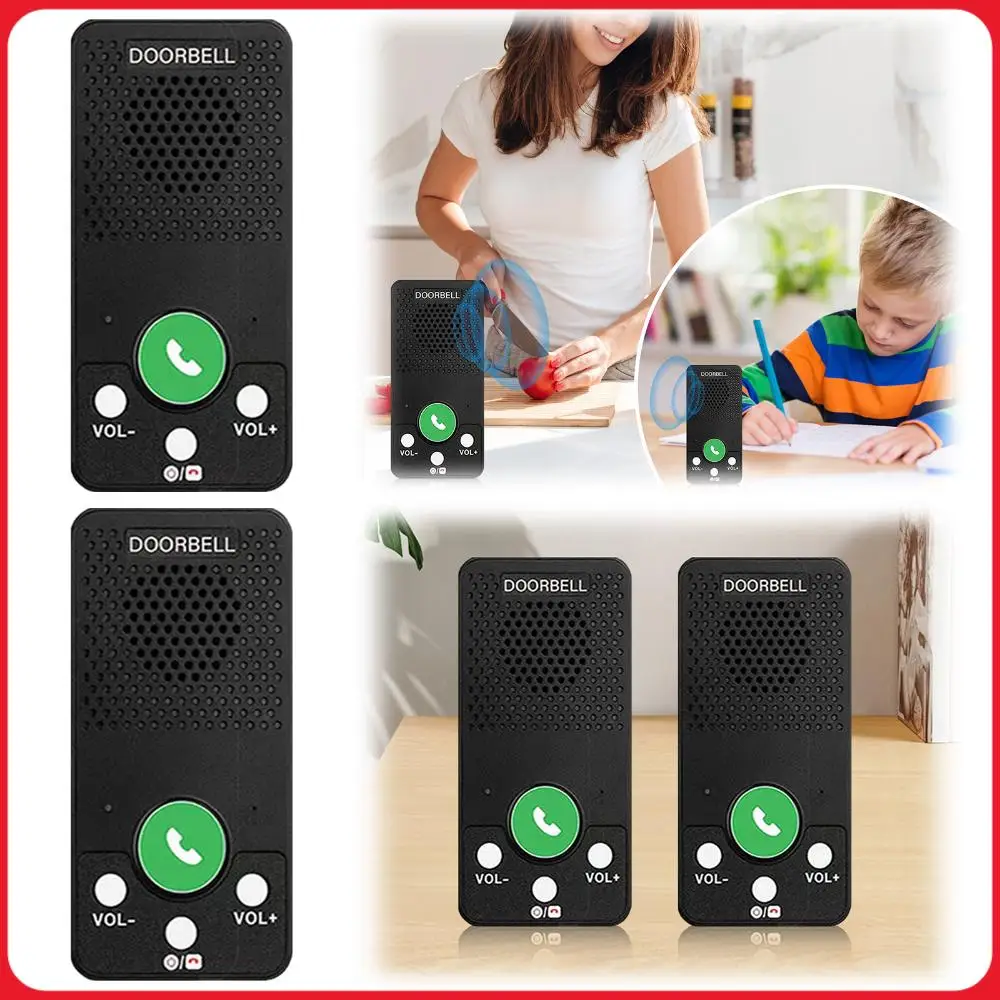全二重双方向インターホン-4つのチャイム付き-8段階音量調節-ハンズフリーワイヤレスインターホンシステム-ビジネスオフィス用-屋内屋外兼用