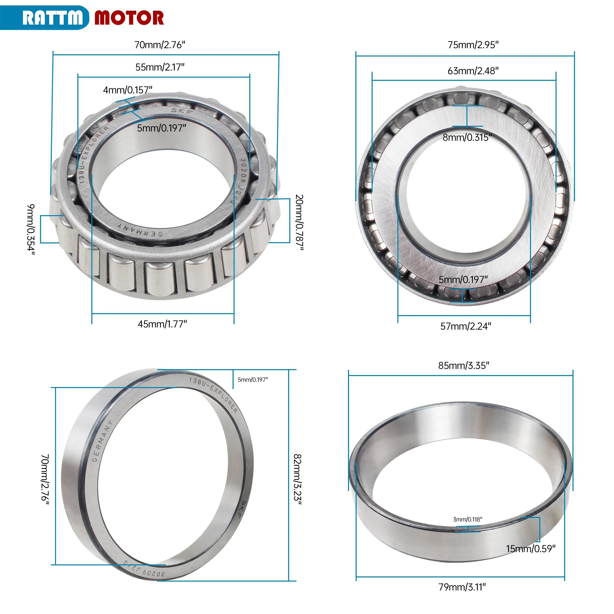 الصلب عالية الجودة مخرطة صندوق المغزل تحمل القطر الداخلي 70 مللي متر ل WM-210V MX-210V CD-210V مخرطة آلة المغزل