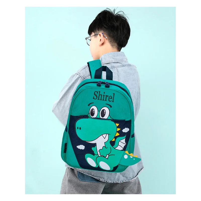 2023 New Personalized Kindergarten Children's School Bag Primary School Backpack Cartoon Cute Dinosaur Baby Backpack