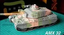 

MX-32 Танк Военная Модель 3D Бумажная Модель DIY Бумажная Форма Ручной Работы Набор Игрушек
