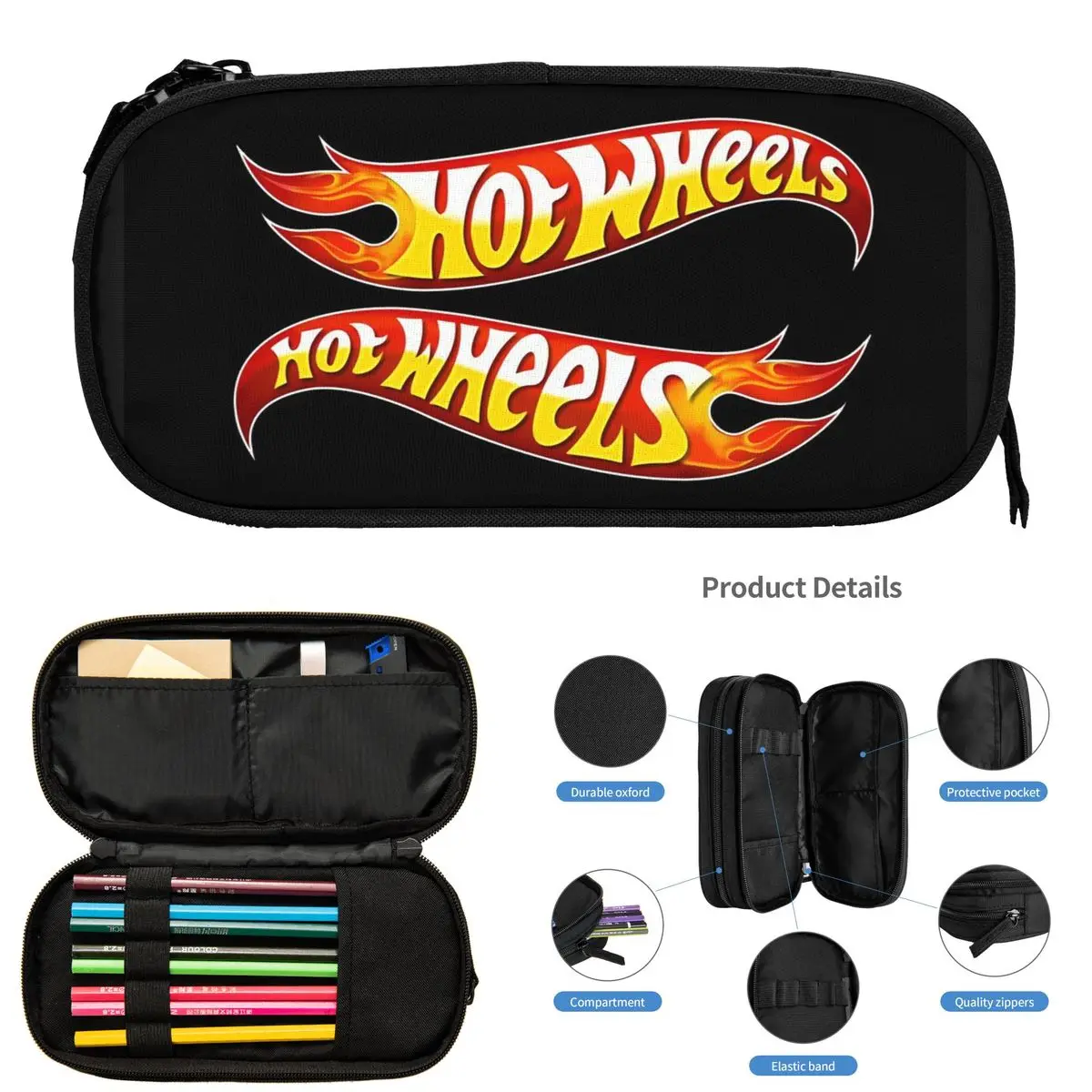 

Винтажные коллекционные автомобильные пеналы Hot Wheel для студентов, школьная коробка для ручек, сумка для карандашей, большая сумка для хранения карандашей, держатель для ручек