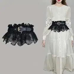 New Women's Belt Dress Waist Belt Elastic Adjustable Tie Lace Waist Dress Waist Belt Adjustable Tie Bow Clothing Accessories