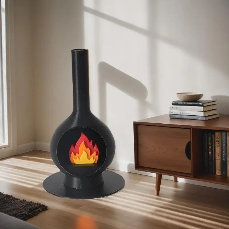 1/12 Miniature Dollhouse Fireplace Chimney for Christmas Display, Dollhouse Decor and Small Landscape Accessory