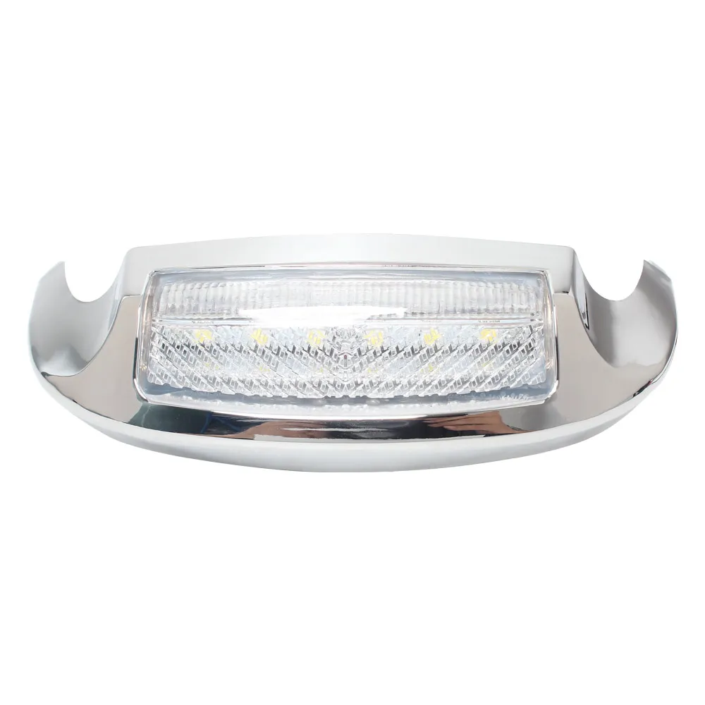 1 Set ABS Motorcycle Front Fender Tip Light Chrome Mudguard Light For Electra Glide Ultra Classic Limited Road King Tri Glide