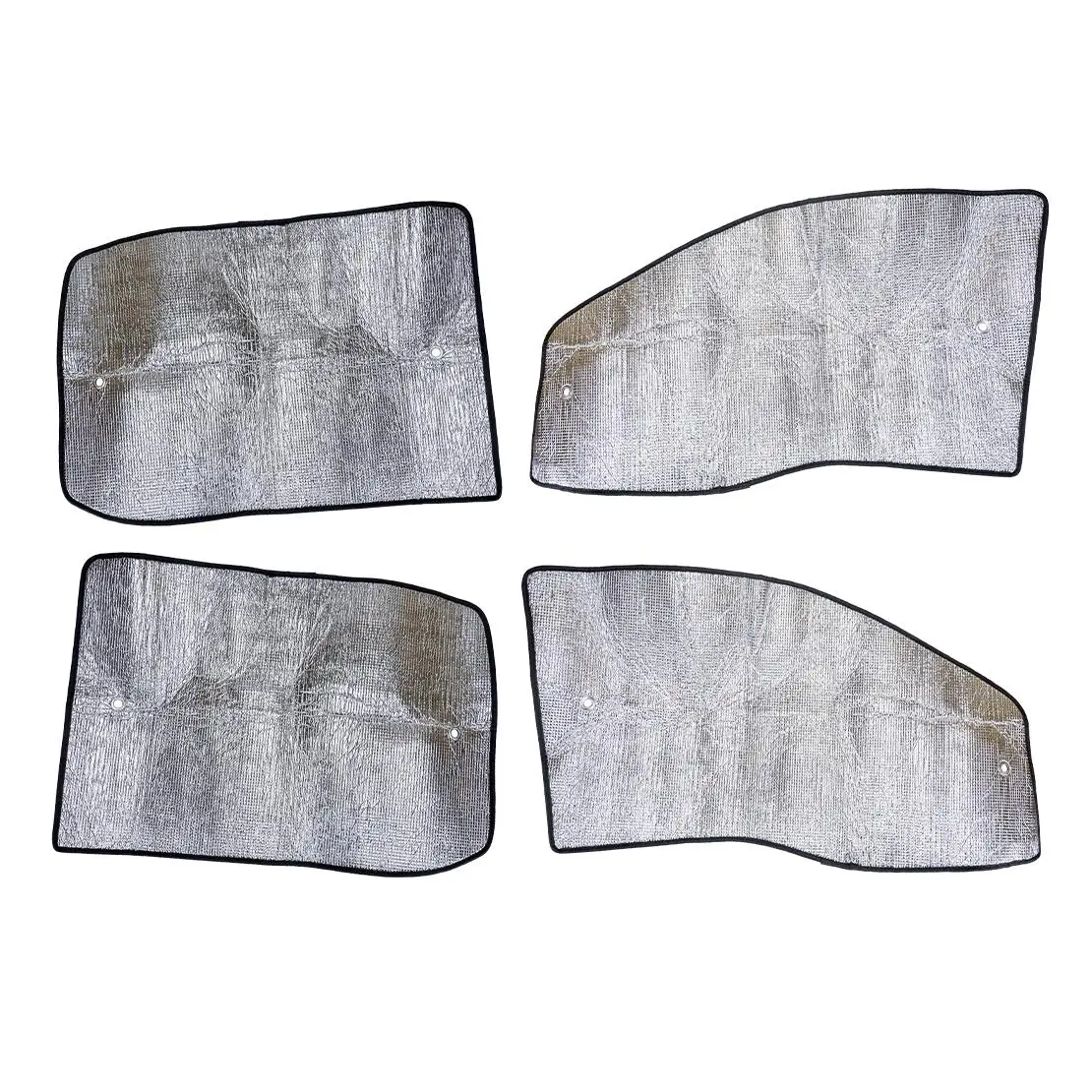 4pcs/set Car Side Window Sunshade Sun Shield UV Block Aluminum Foil Fit For Ford F-150 2009 2010 2011 2012 2013 2014 Silver New