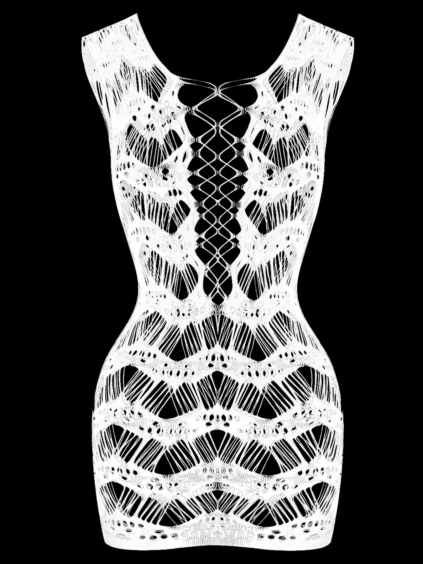 Ladies Sexy Cover Up Hollow Out Fishnet Dress without Bikini Summer Holiday For Music Festival Bodycon See Through Beachwear