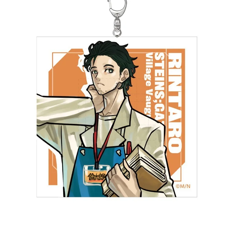 STEINS;GATE ANIME 6CM Rintaro Okabe Kurisu Makise Acrylic Figure Keychain Bag Charms Backpack Pendant Friends Gifts Car Pendant