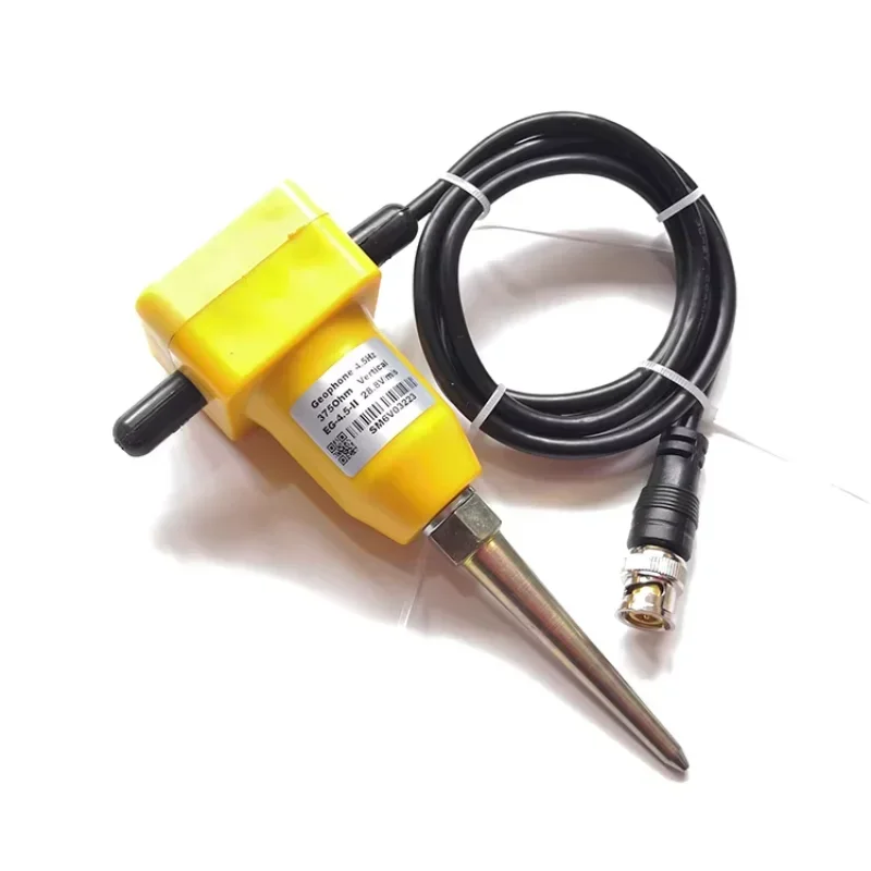 Single Geophone 4.5 Hz Vertical With BNC Male Connector , Coaxial Shielded Cable, Seismic Geophone 4.5Hz String