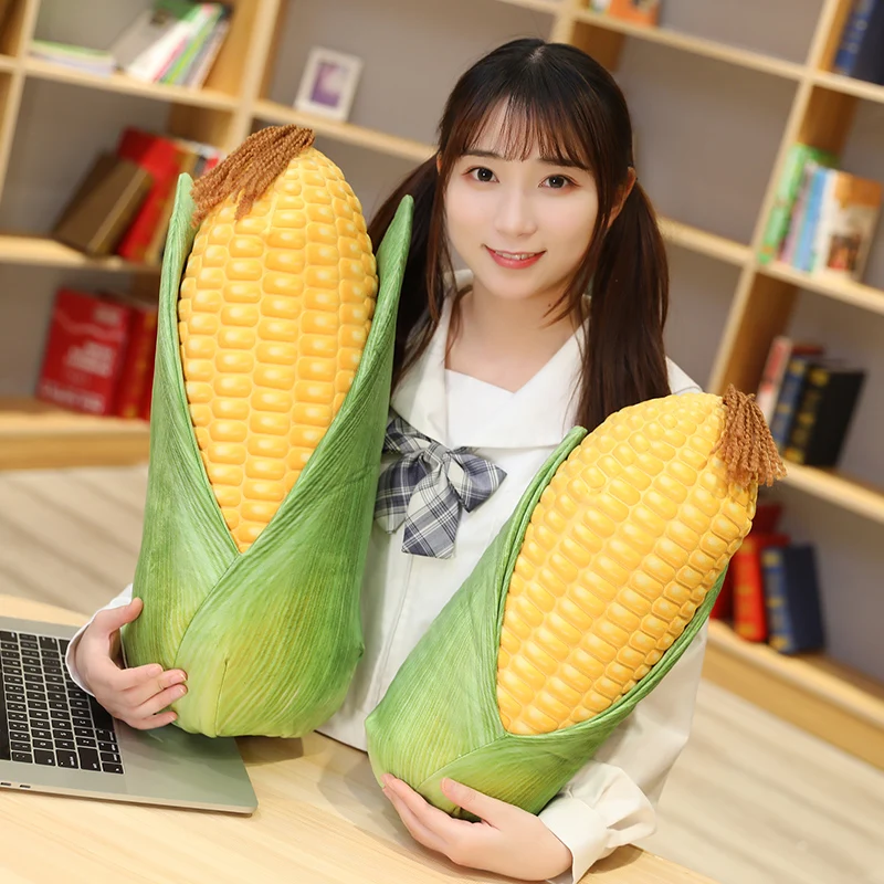 45/55cm Cute Plants Plush Doll Real Life Corn Plush Toys Stuffed Soft Creative Food Sofa Pillow Cushion Gift