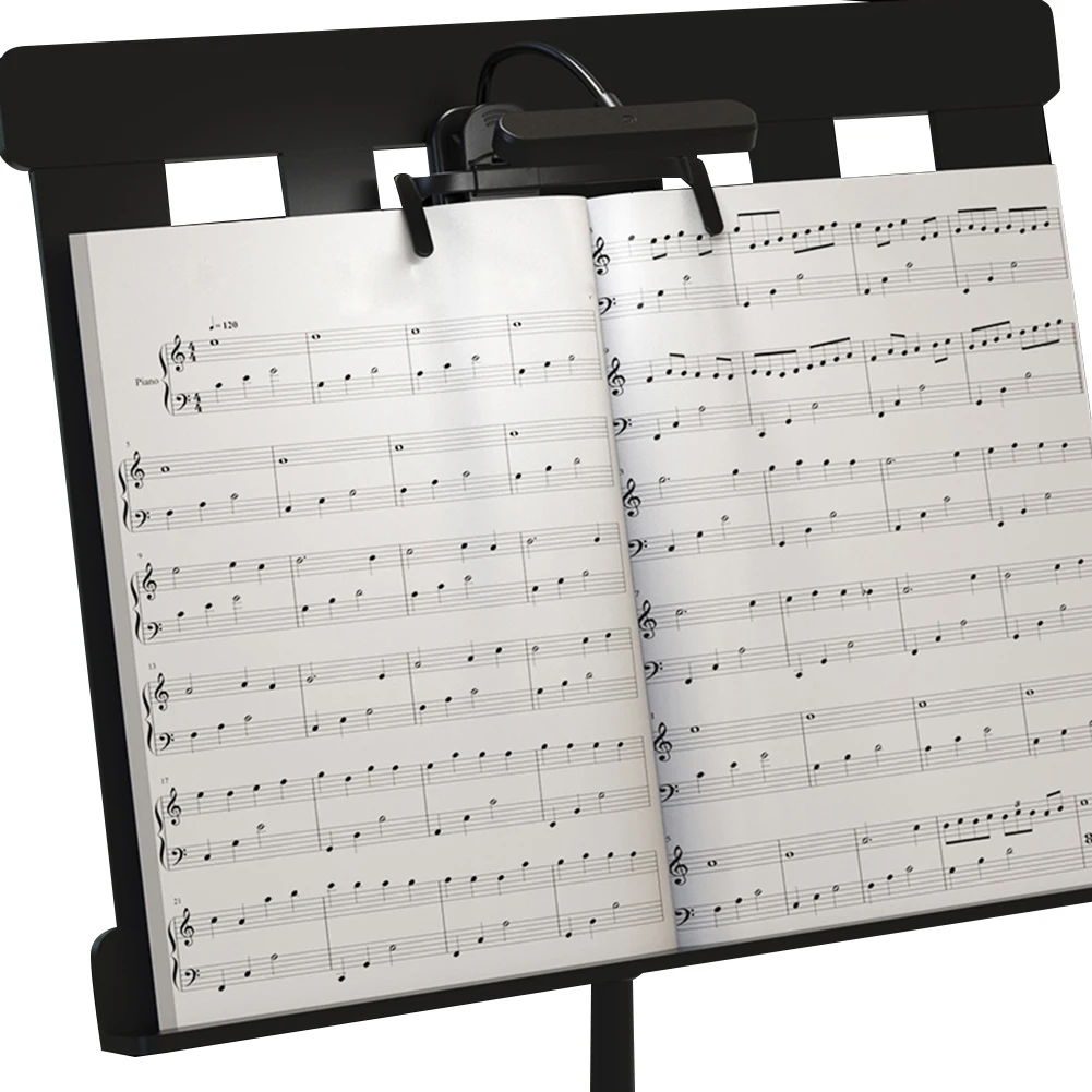 

Светодиодный светильник для нот с сенсорным управлением, плавной регулировкой яркости, ночник для прикроватной тумбочки, перезаряжаемый через USB-C, прикрепляемый к книге или нотам для фортепиано