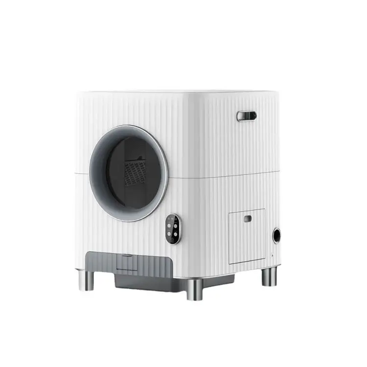 2026 Newest Cat Litter Basin air Deodorization System Induction Door Large-capacity Cat Toilet