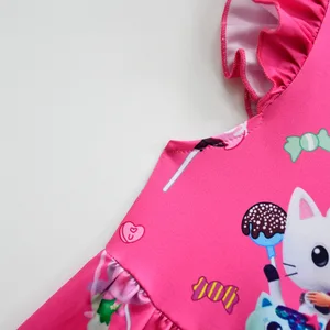 Mädchenpuppe Gabby Prinzessin Gabby Cat Cat Mesh Tutu -Rock, Kinder Cosplay, Kleidungskleid mit kurzem Ärmel, Geburtstagsfeier 8 Hauptverkaufskleid Fest Crene 5 Jahre - №8