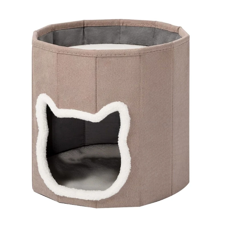 

Cat Beds for Indoor Cats Foldable Cat Bed Cave Cat House with Washable Cushions Cat Bed for Kitten Small Pets Cat Tent