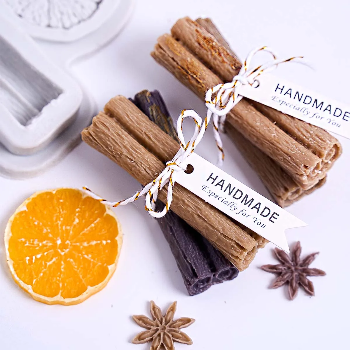 ثلاثية الأبعاد الليمون القرفة ستار اليانسون المكسرات عيد الميلاد قالب من السيليكون الشمع لتقوم بها بنفسك كب كيك الحلوى الخبز قوالب الشوكولاته فندان كعكة ديكور أداة