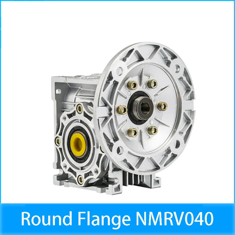 

Round Flange NMRV040 Worm Reducer Ratio 5:1 100:1 Input Hole Dia. 9mm 11mm 14mm Output 18mm RV040 Turbo Gearbox Speed Reduction