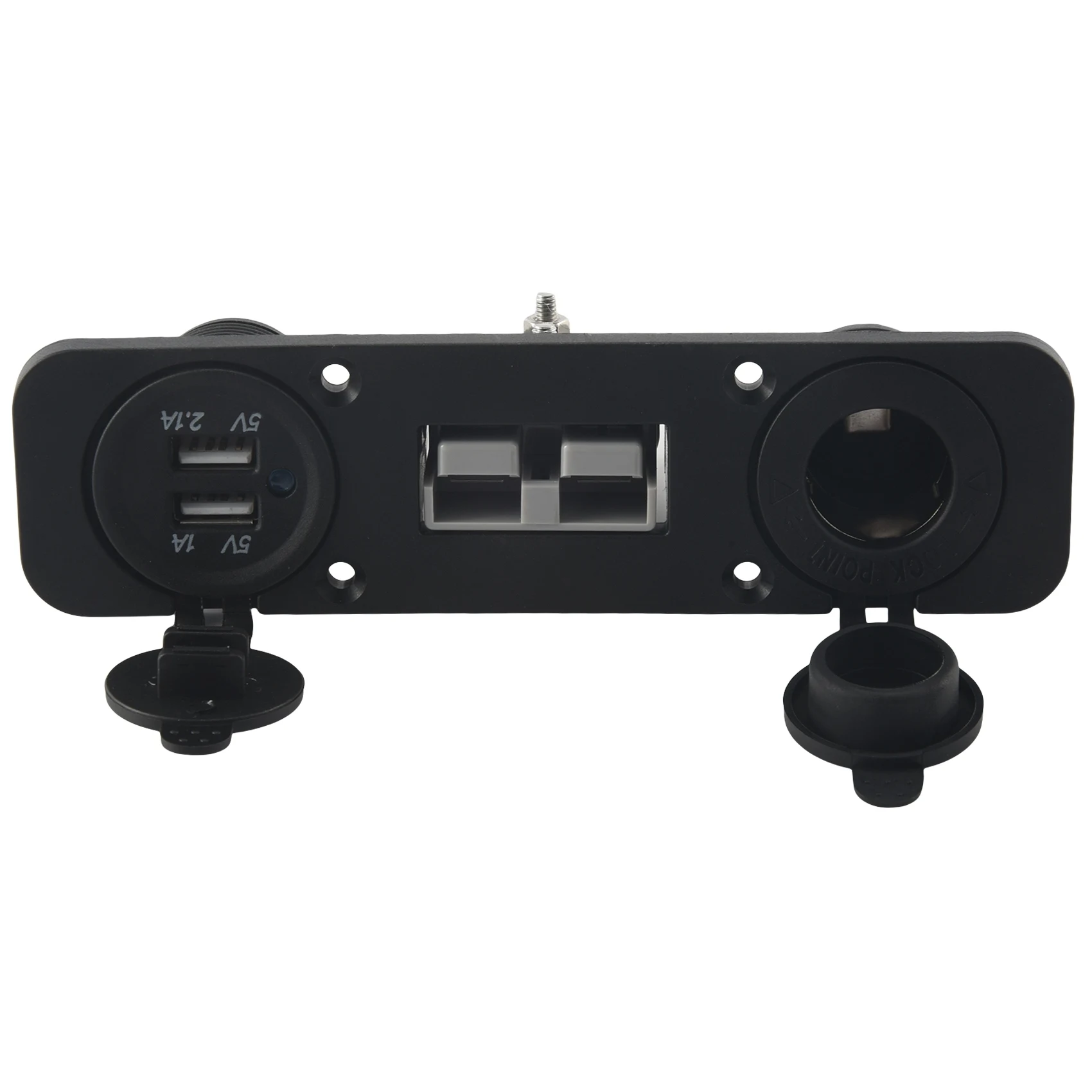 Practical Flush Mount For Anderson Plug Socket Double USB Socket Panel For Caravan Camper Boat Truck