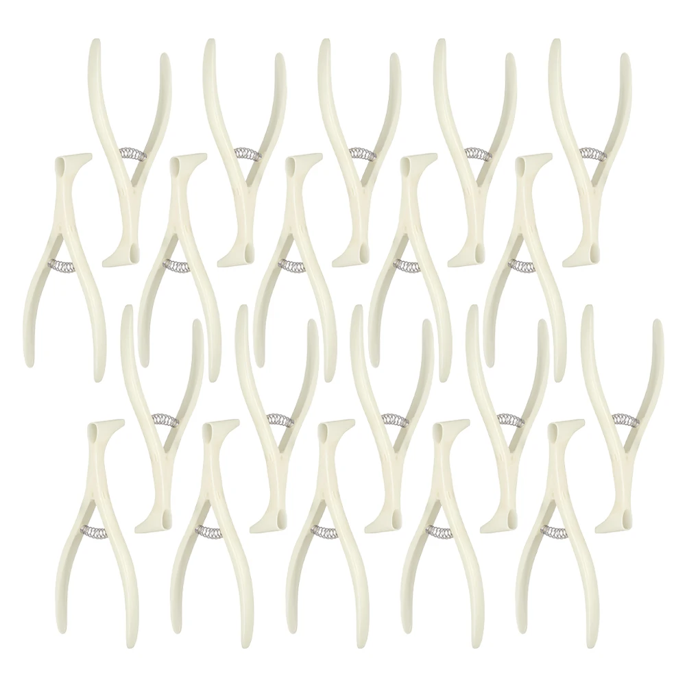 20pcs Nostril Dilation Forceps Disposable Medical Nasal Examination Instruments for Hospitals Home Use PVC Material for Nasal