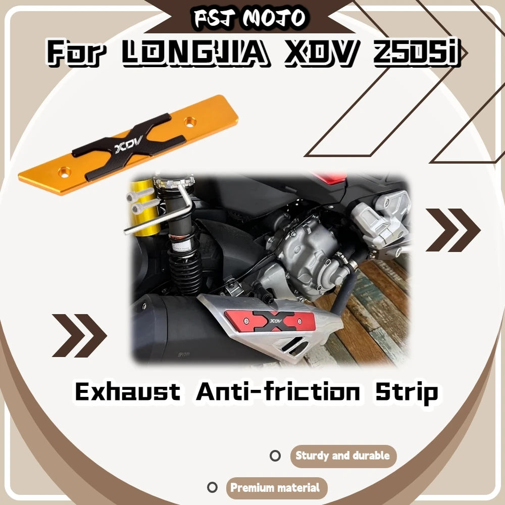 For LONGJIA XDV250SI Matte Aluminum Anti Friction Exhaust Bracket High Temperature Resistant Scooter Fittings