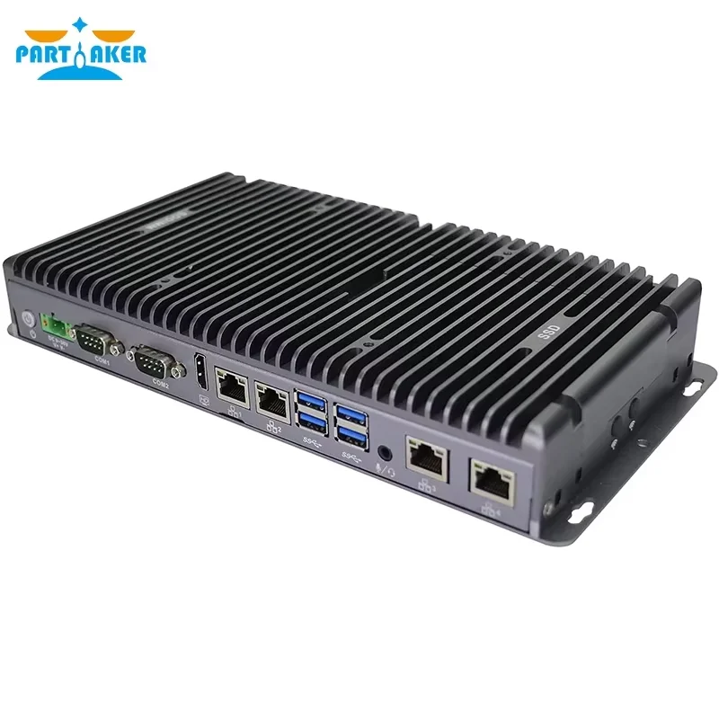 

Partaker Fanless Mini PC i3-10110U/i5-8260U/i7-10810U 4xLAN TPM2.0 HDMI/VGA 9-36V COM Win/Linux