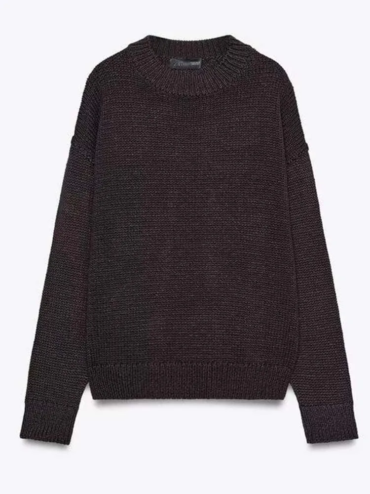 

Women Sweater Pullover 2025 Autumn Winter New Fashion O-Neck Long Sleeves Women Sweater Pullover Elegant Hight Street Top