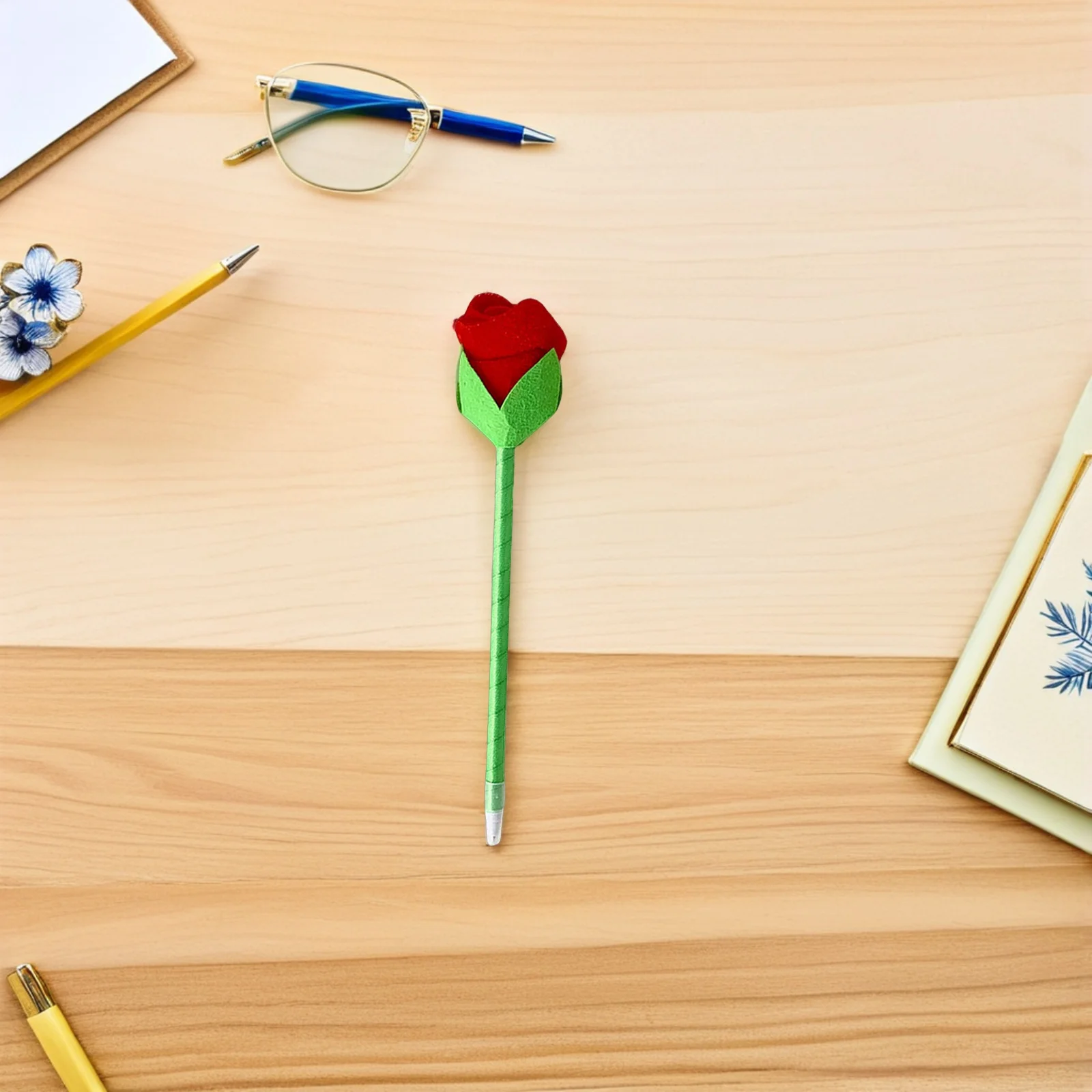 

Rose Flower Ballpoint Pens Cute Cartoon Design Smooth Writing Portable Office School Supplies For Girls Women Birthday