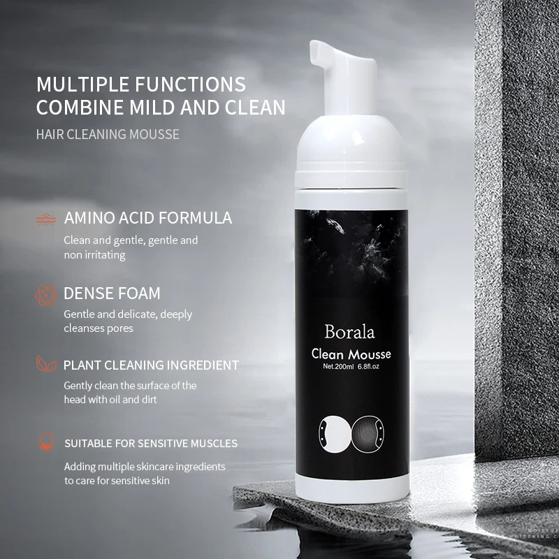 Borala SMP Cleaning Mousse Scalp Skin Clean Permanent Makeup Tattoo Supplies 200ML/Bottle Micropigmentation Tattoo Scalp Supply