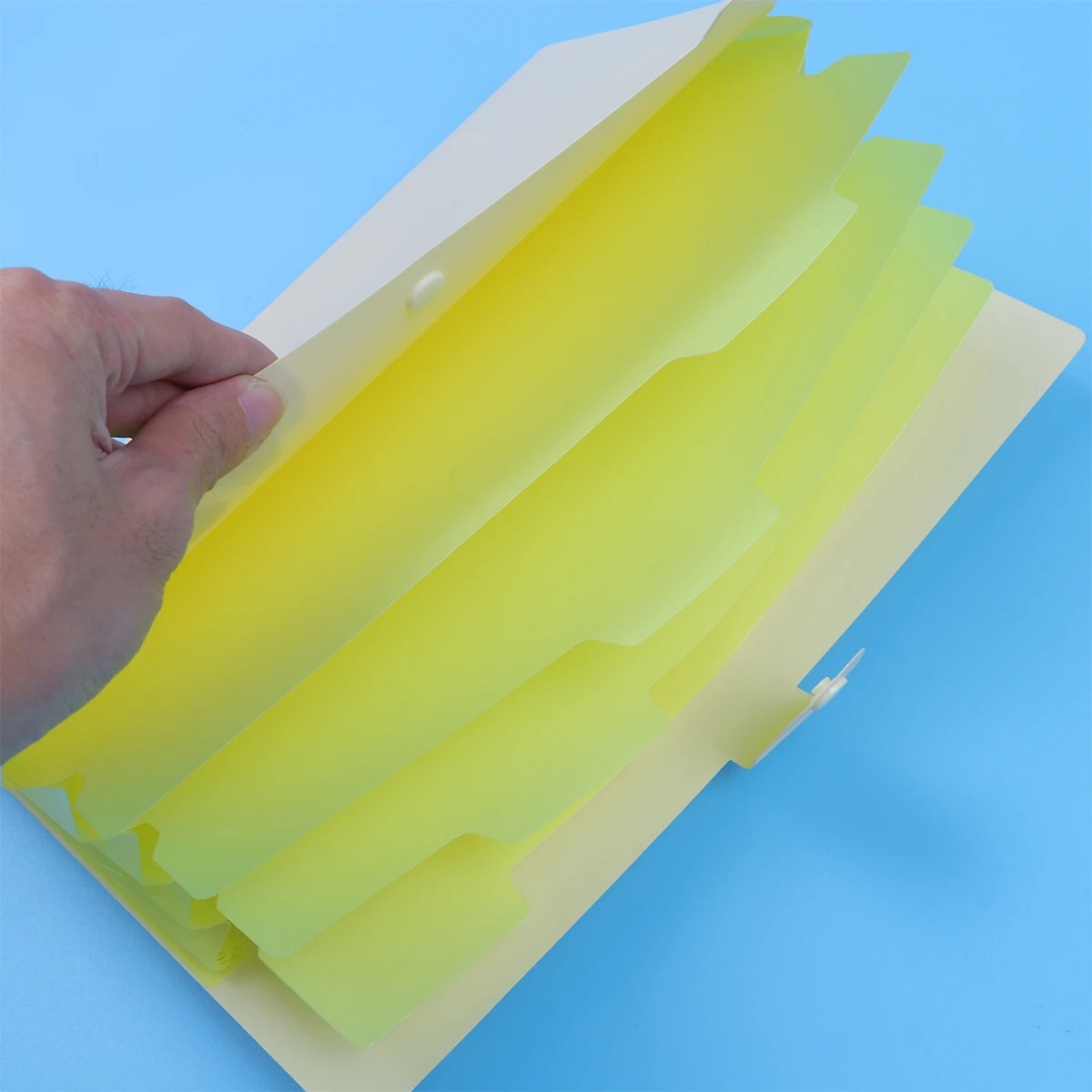 

5 Pcs Colorful File Folder 5 Pockets Document Organizer Plastic Accordion Folder Snap Closure A4 Letter Size