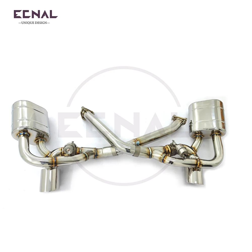 Ecnal Exhaust Axle-back Pipe with Valve Muffler SUS304 Car Sport Exhaust System for Porsche 911 993 Carrera/Targa 3.6L 3.8L