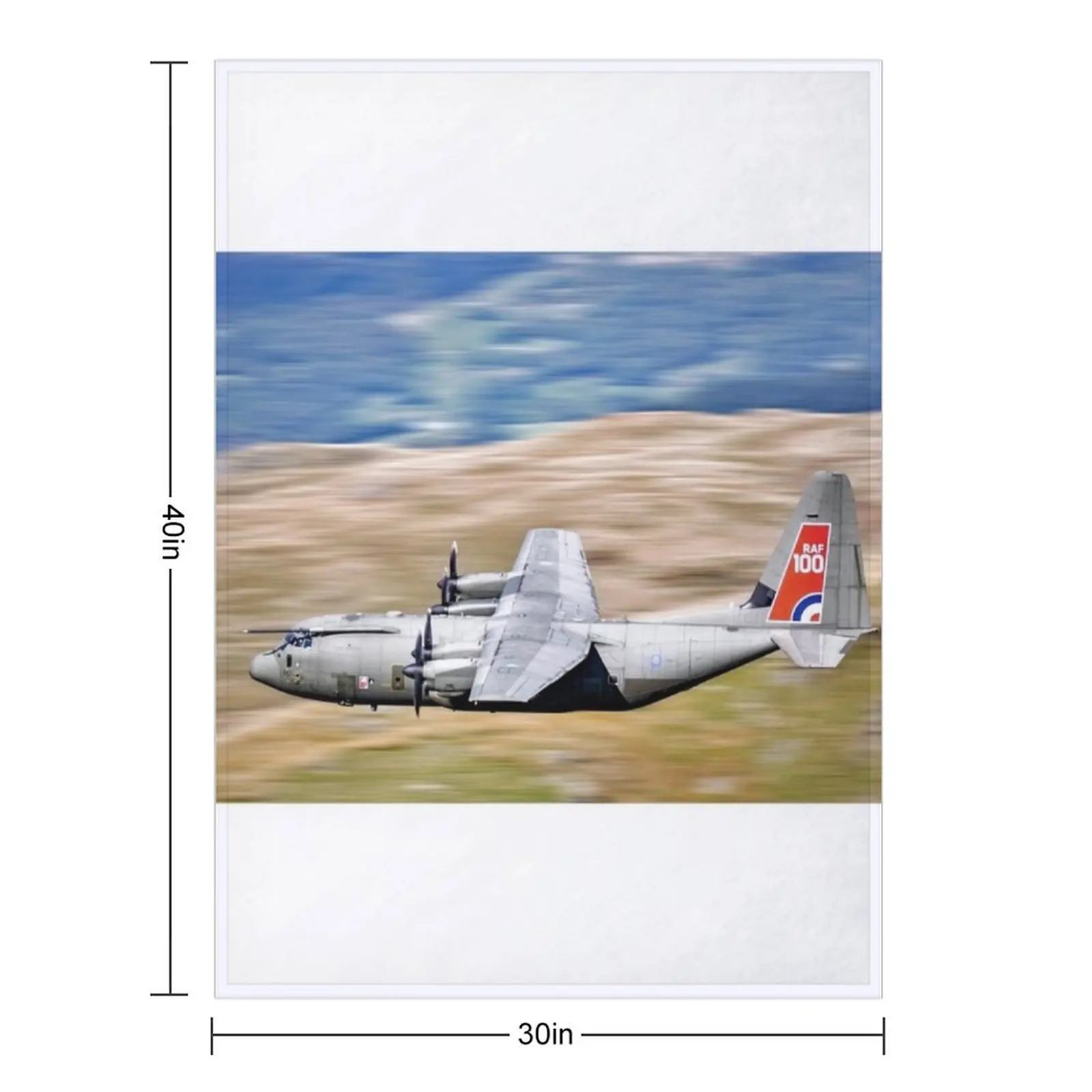 RAF C130 Hercules Low Level in the Mach Loop Throw Blanket Furrys Cute Plaid Sofas Comforter Fashion Sofas Flannels Blankets