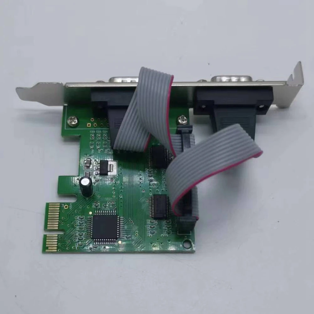 A42T-Pcie To Two Serial Ports RS232 Interface Industrial Control Computer Expansion Card Computer Adapter PCI-E Serial Card