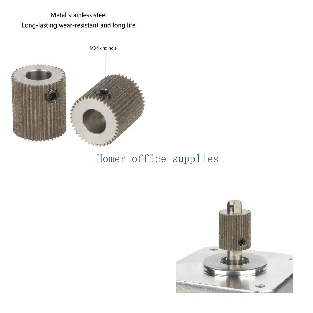 

K43B Stainless Steel Feeding Gear Wheel 40 Tooth Teeth for MK8 3D Printer Extruder