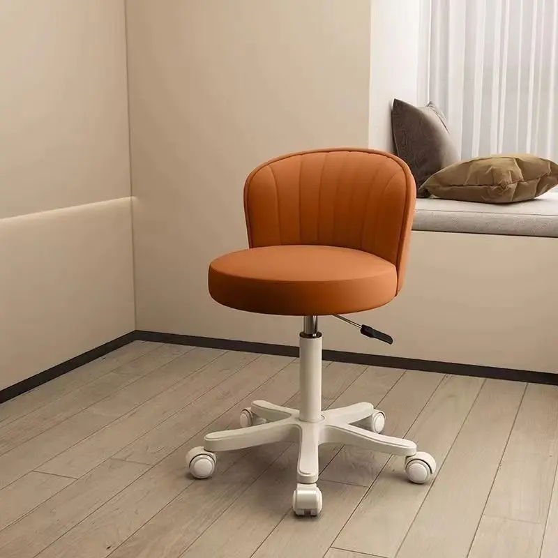 Cable Lifting Small Stool - Home Shoe-Changing Stool - Hairdressing Special Lazy Round Chair - Backrest Chair image 3