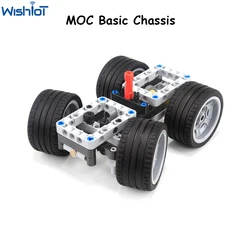 MOC Basic Car Chassis Differentials Support Motor Shock Absorbing Suspension Redesign Building Blocks Sports Car Modifications