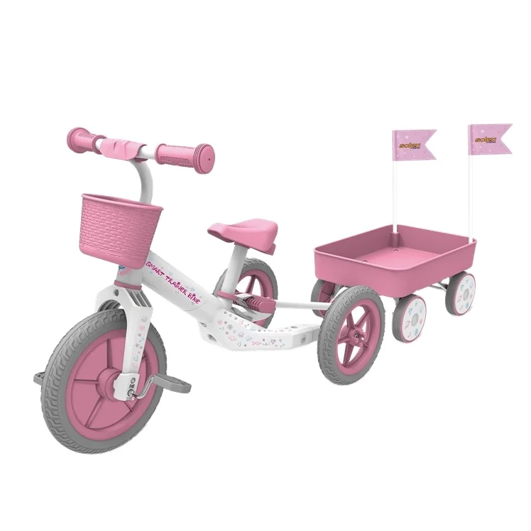 Grow Child Ride-On Trike, 6-in-1 Trainer Bike, ABEC-7 Bearings, Adjustable Seat 33-38cm, EVA Wheels, Balance Learning Toy