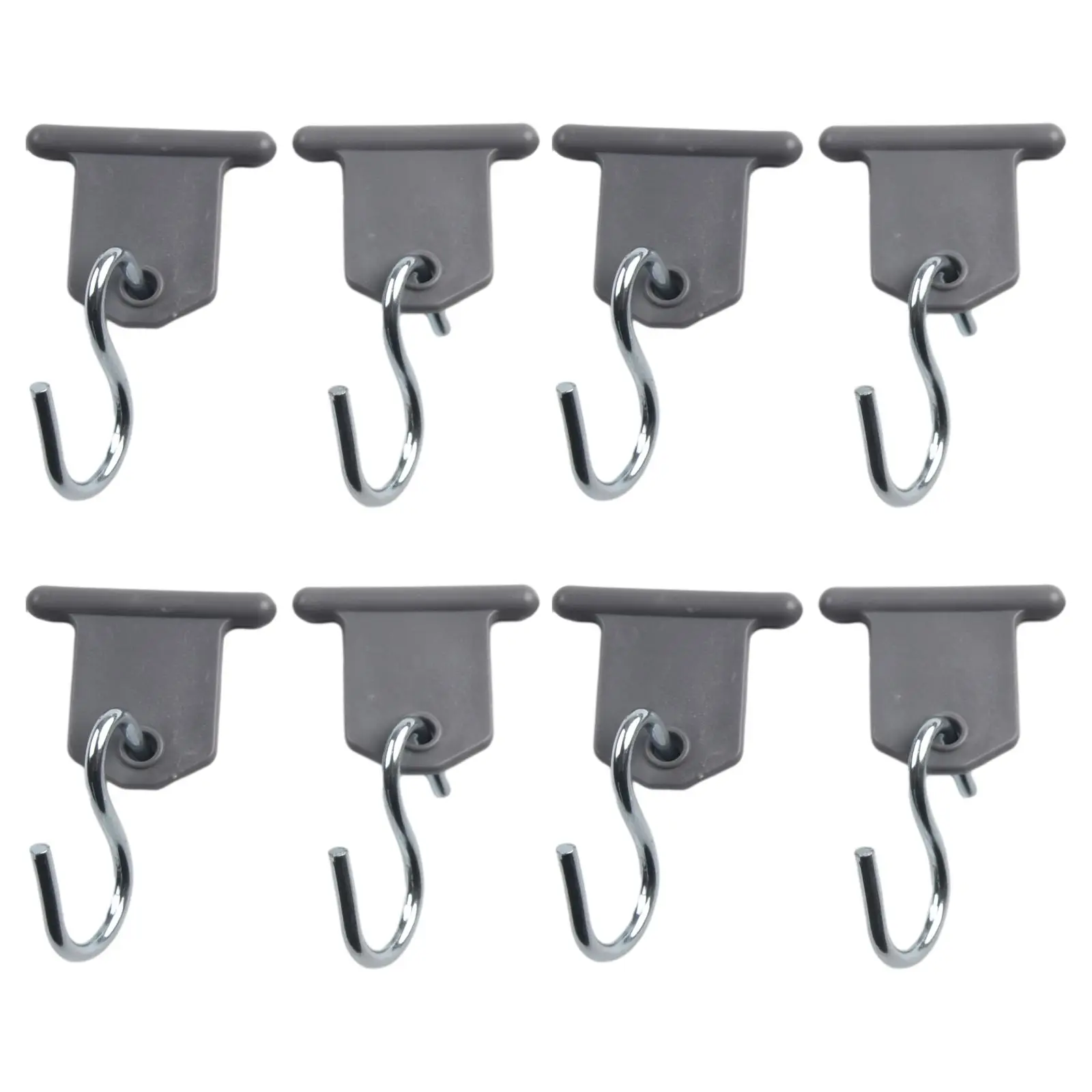 Camping Toldo Plástico e Aço Ganchos Clipes, RV Tent Hangers, Cabides Luz para Caravan Camper, Fácil Instalação, Deluxe, 4x3.7cm, 8Pcs