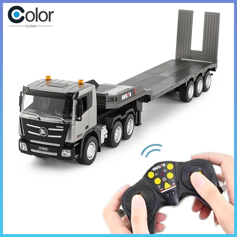 

Радиоуправляемая модель плоского грузовика, 9 каналов, 1:24, инженерный автомобиль из сплава, 2,4 г, автомобиль с дистанционным управлением, радиоуправляемый прицеп, игрушки для мальчиков, подарки