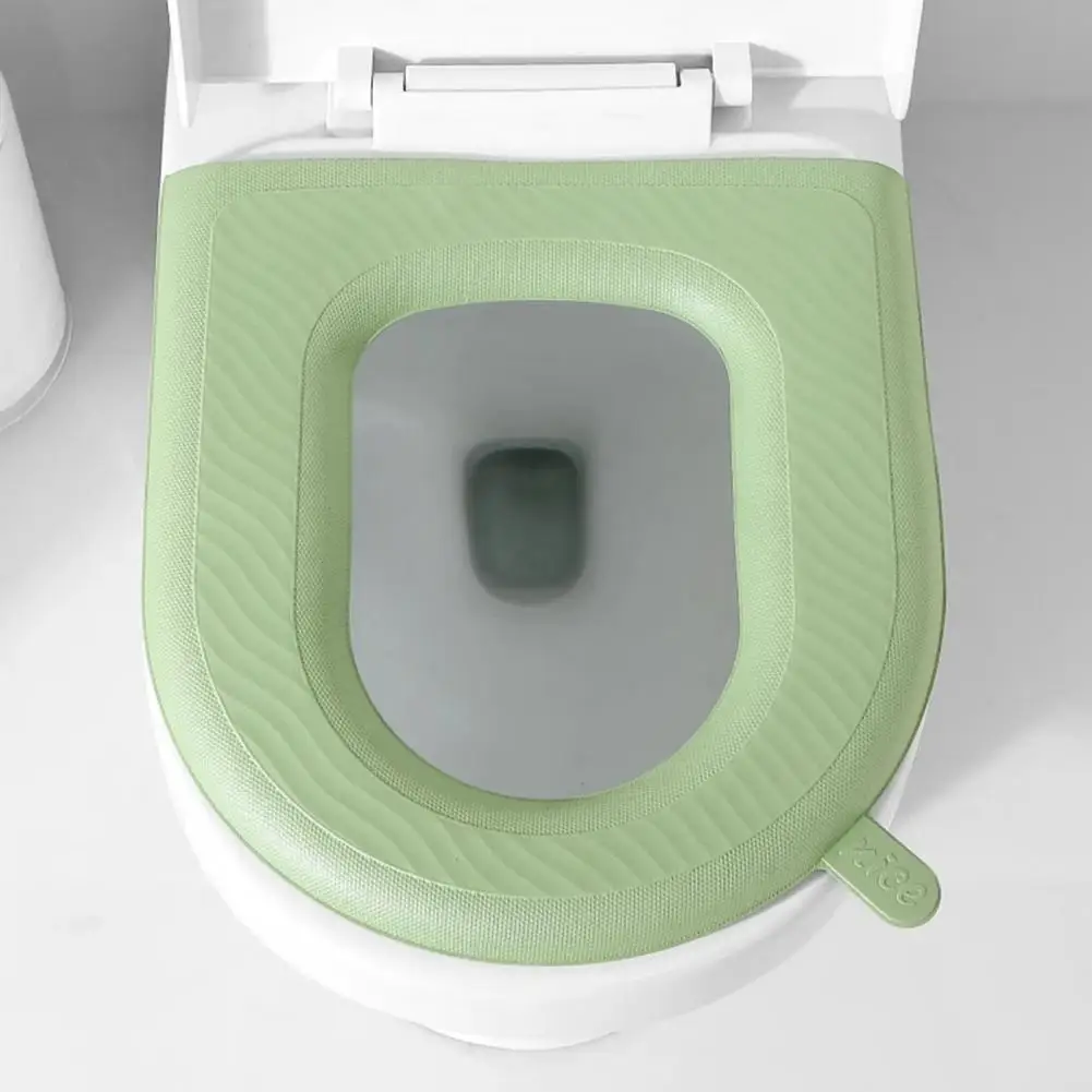 

Comfort-enhancing Toilet Mat Waterproof Toilet Seat Cover Universal Mat with Handle for Home Hotel Dormitory for Bathroom