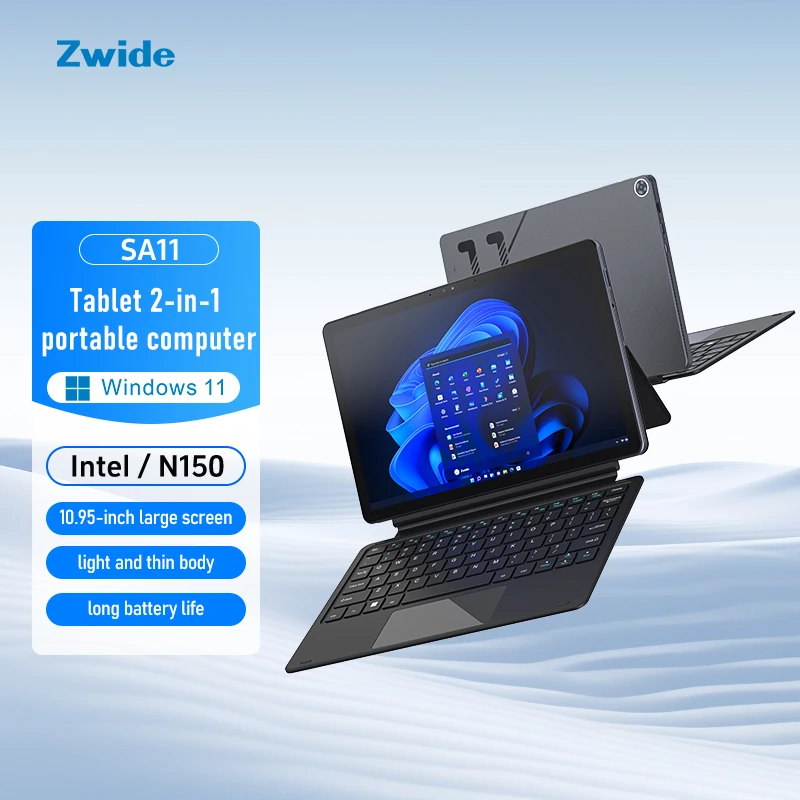 

Zwide Lightweight and Convenient 2-in-1 Tablet 10.95-inch N150 for Business Trips, Office Work, and Entertainment