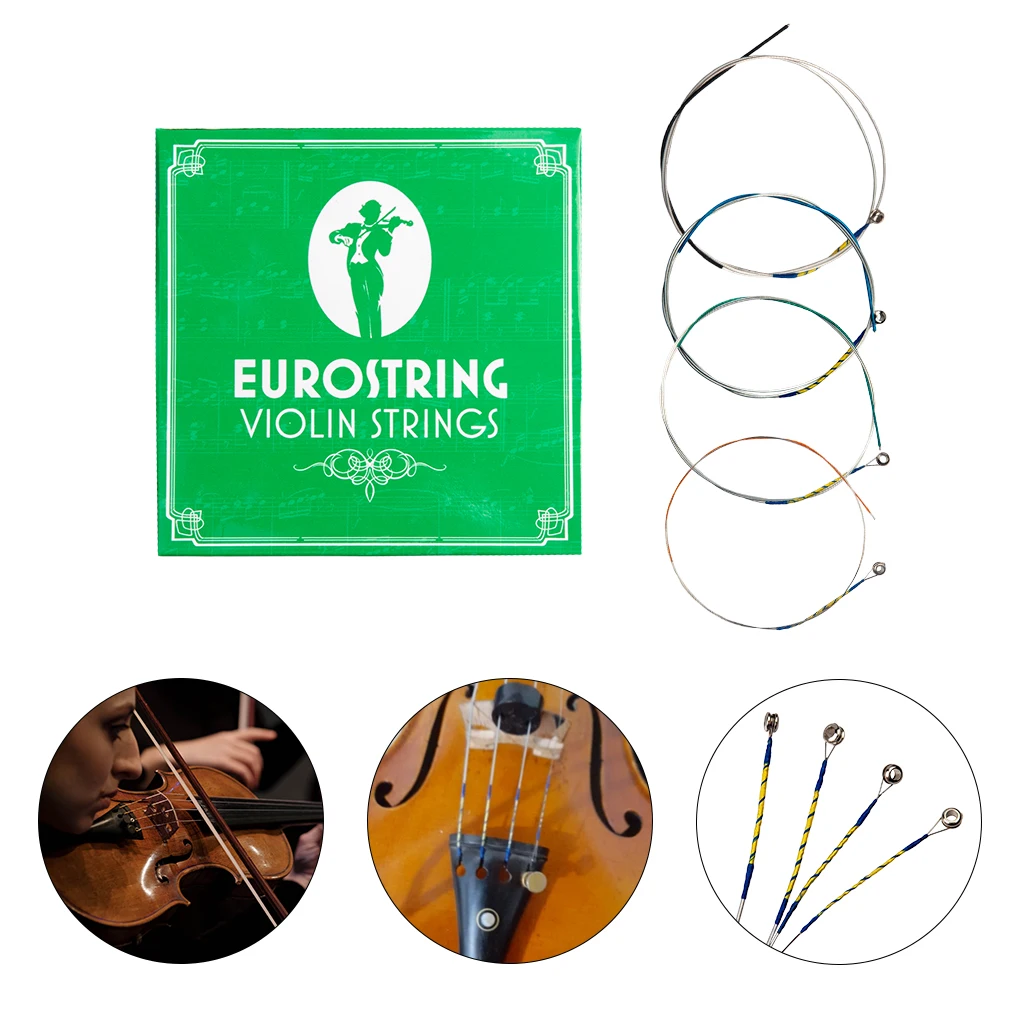 

4/4 3/4 Violin Fiddle Strings EURO Aluminum Magnesium Violin Strings Intermediate A E G D Violin Violino Accessories Strings SET