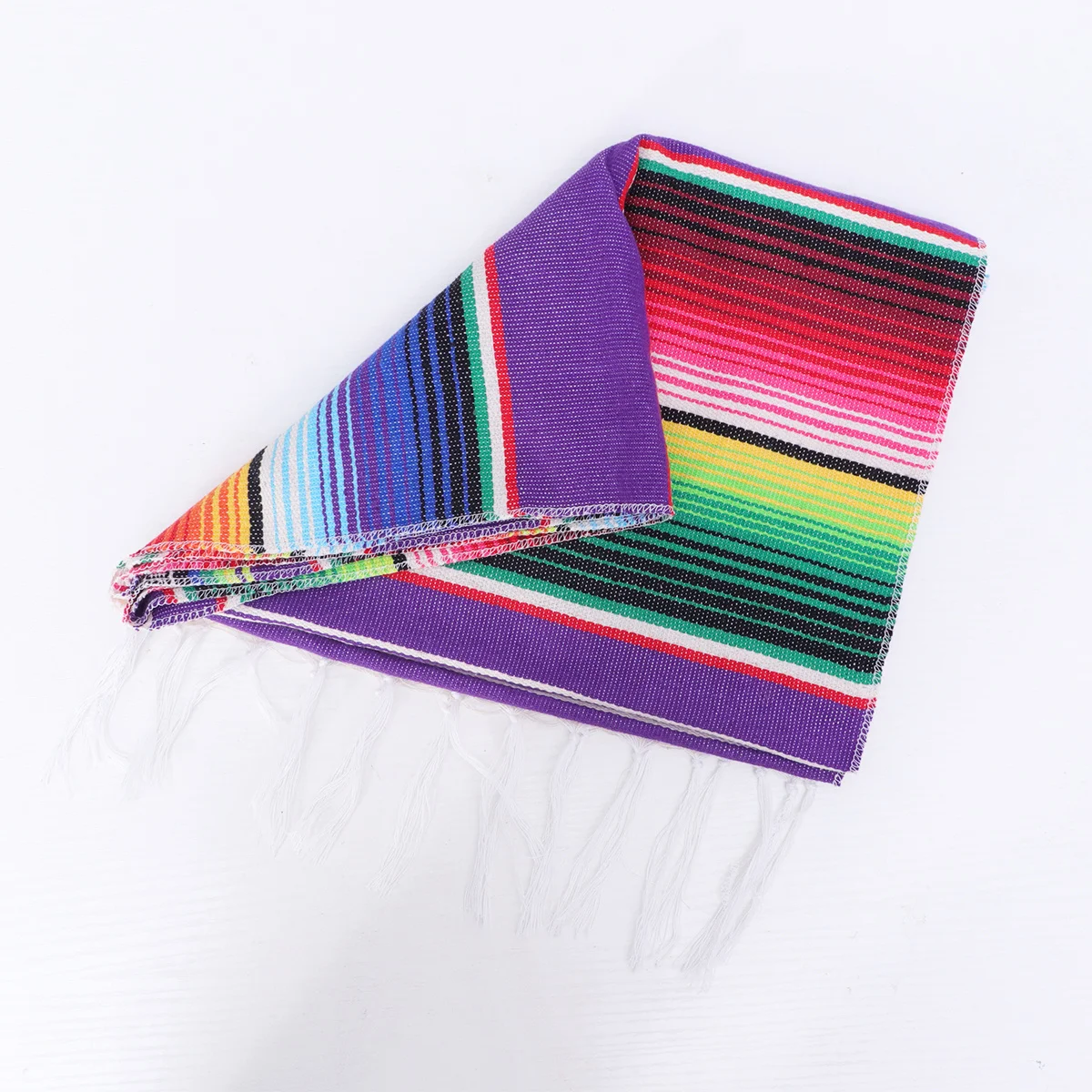 

Rainbow Cotton Colorful Table Runner Washable Dining Table Cover Picnic Mat Decorative Tablecloth for Wedding Party Holiday