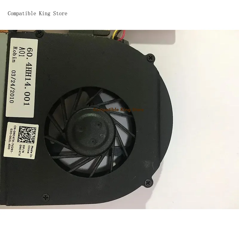 B Replacement Fan for Dell Inspiron 15R (N5010) CPU Cooling Fan Plus Heatsink Discrete NC4TX 0NC4TX