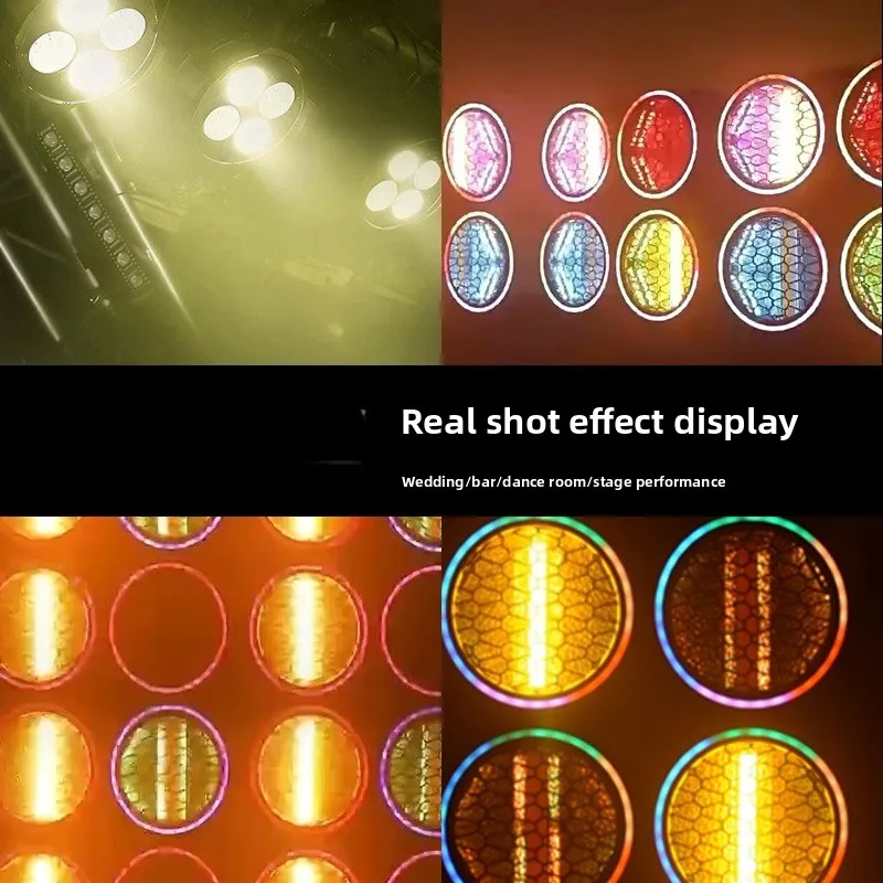 4-LED Retro Running Moving Head Light, Sound Activated Auto Stage Lamp for Bar Club Party Background