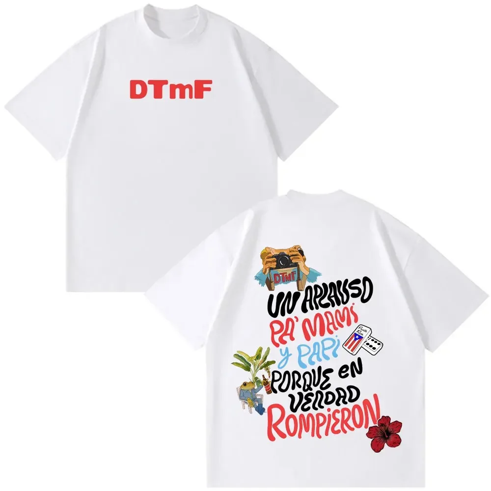 Loose Casual Oversized T-shirts Rapper Bad Bunny New Album Poster Print T-shirt Men Women Cotton Fashion Tee Shirt Fan Gifts Y2K