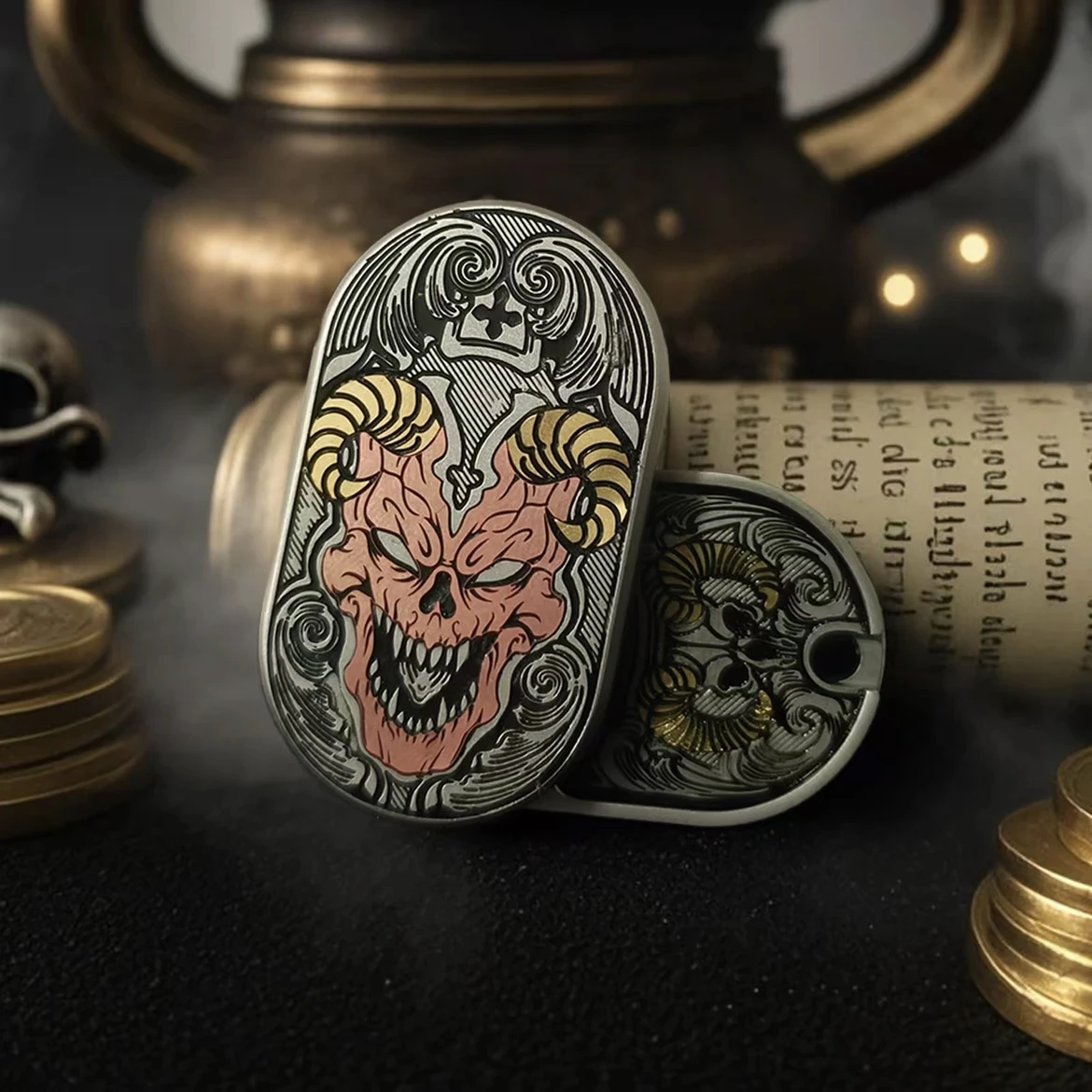 Fidget ritmo háptico slider spinner edc brinquedos de aço inoxidável sensorial alívio do estresse foco tdah