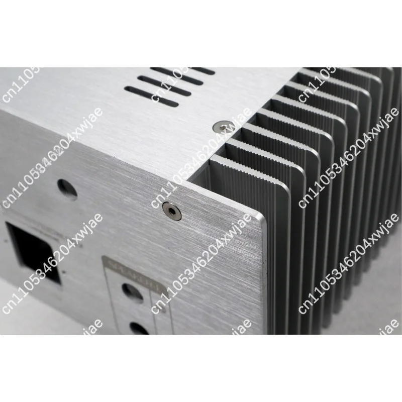 2020-1969 CNC Aluminum Amplifier Case Silver Double Side Heat Dissipation Audio Cabinet
