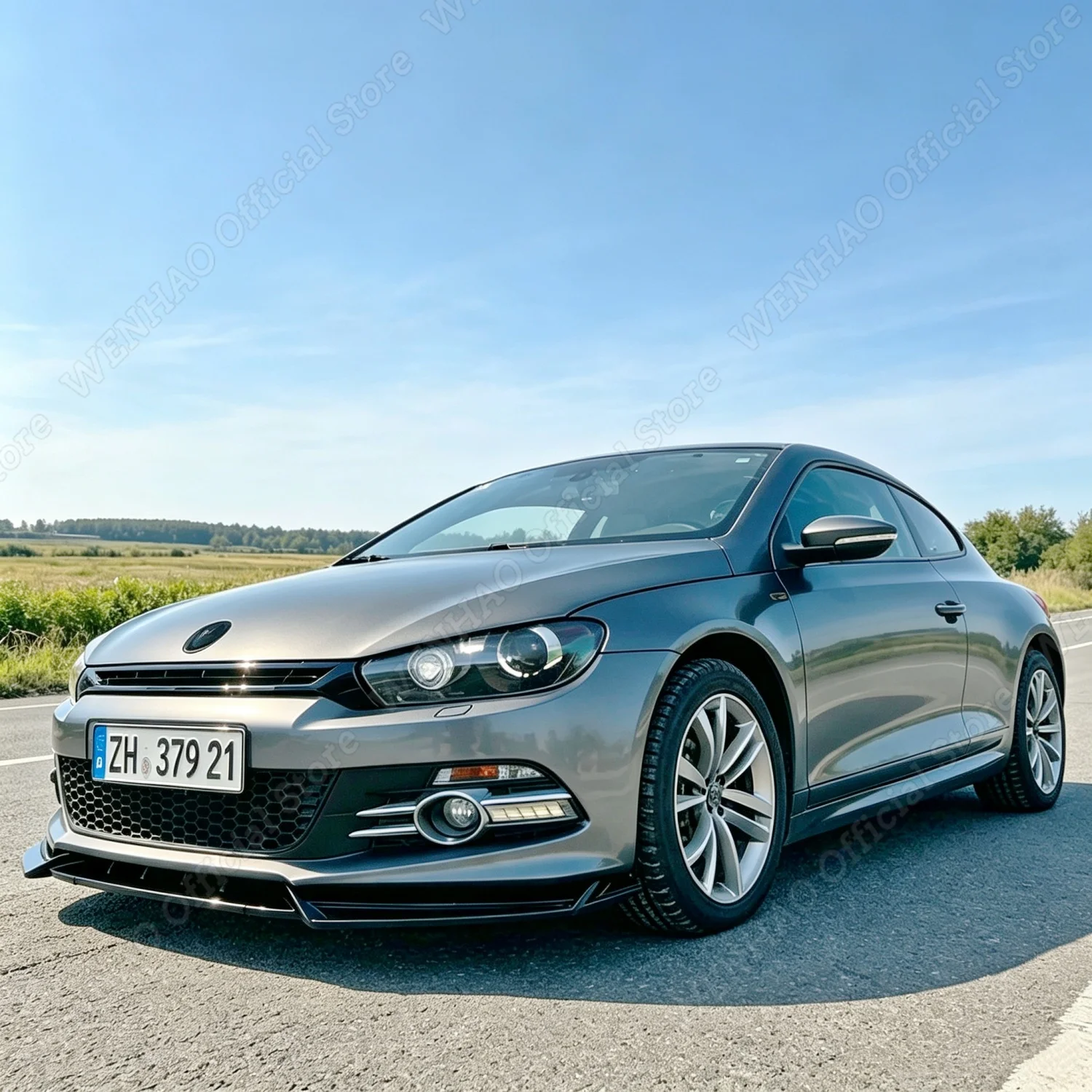 3Pcs Car Front Bumper Lip Splitter For Volkswagen Scirocco MK3 R-line GTS 1.4 2.0 2011-2018 Tuning Bumper Guard Trims Bodykits