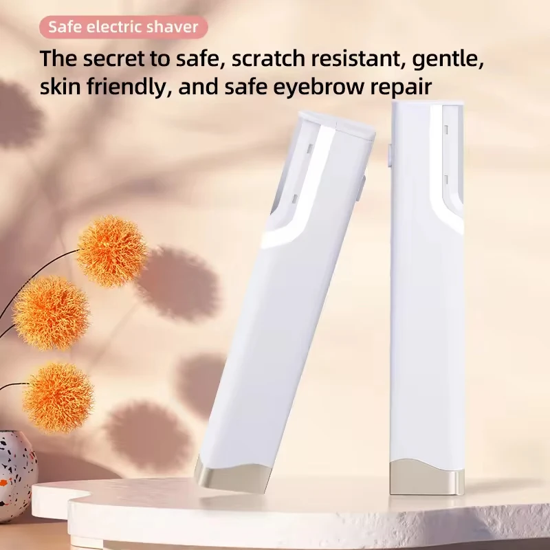 Rechargeable Dermaplane Razor With 4 Refill & Light Dermablades Portable Lady Nose Ear Hair Trimmer Safe Sonic Electric Shaver