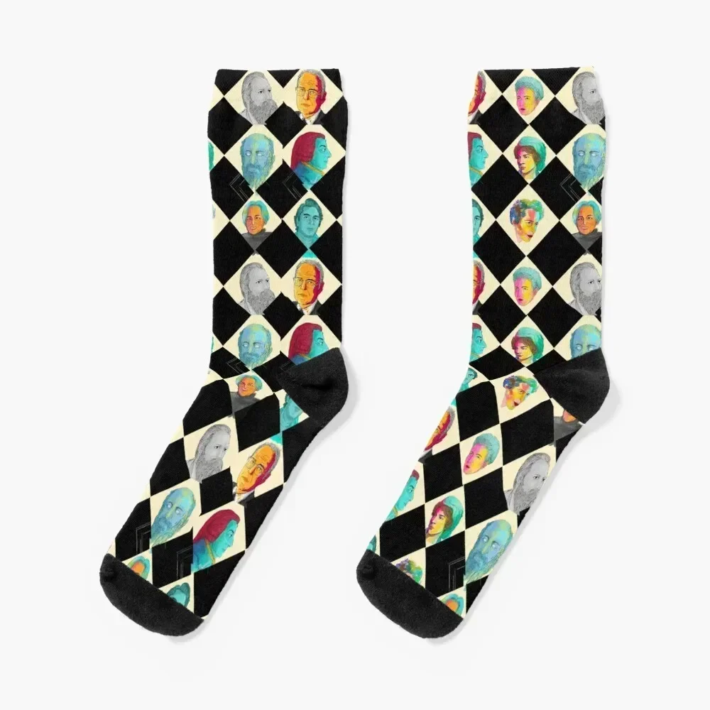 

Philosophers Pattern Chess iIlustration Socks hockey funny gifts Soccer Men's Socks Women's